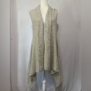 Soft Surroundings LIKE NEW wool blend long line open front vest cardigan 2X